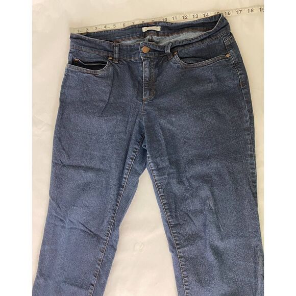 Eileen Fisher Organic Cotton Jeans Mid-Rise Zipper P1210M Cut 1027859 -- Sz 10 - Picture 5 of 11